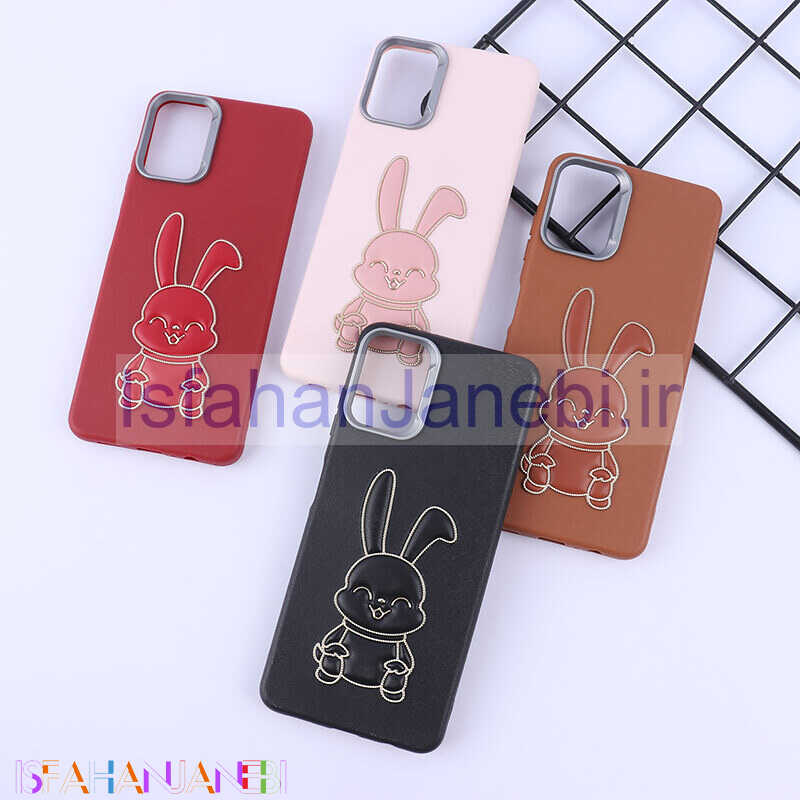 اصفهان جانبی-قاب چرمی ژله ای Leather سامسونگ Galaxy A06 طرح خرگوش