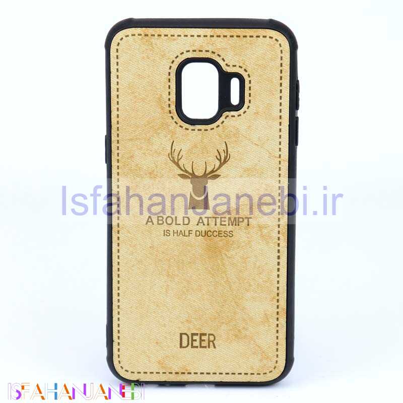 اصفهان جانبی-قاب چرمی طرح گوزن Samsung J2 Core خاکی