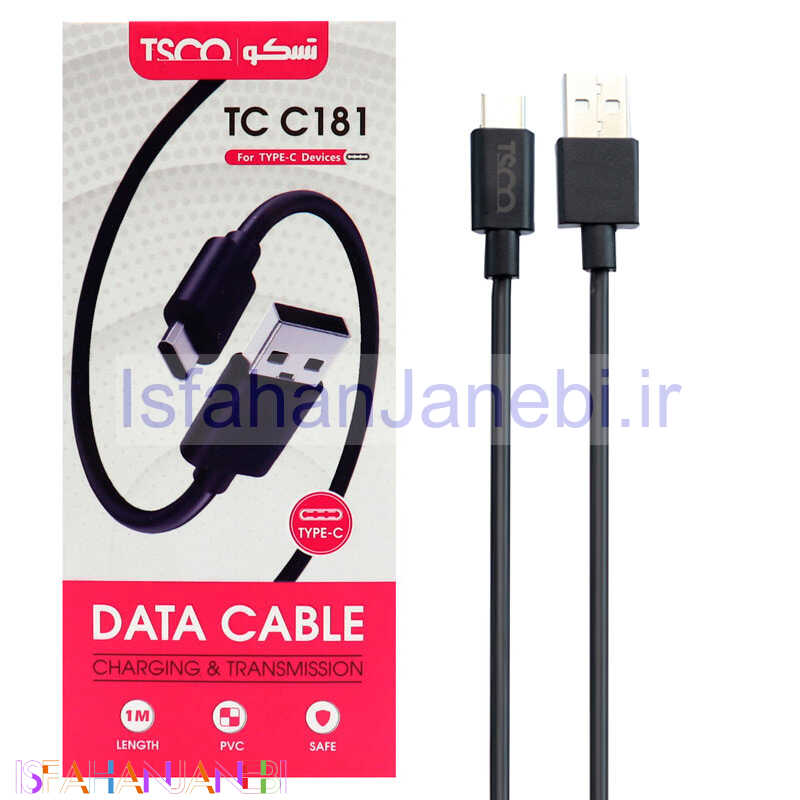 اصفهان جانبی-کابل تایپ سی TSCO TC C181 2.1A 1m