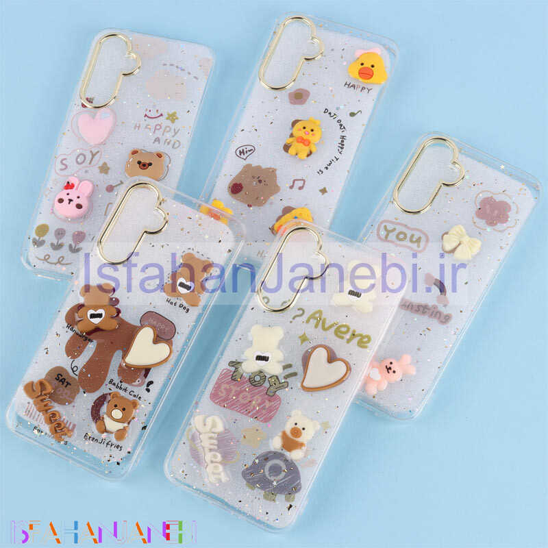 اصفهان جانبی-قاب ژله ای شفاف عروسک برجسته Samsung Galaxy A54