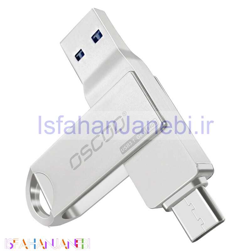 اصفهان جانبی-فلش 64 گیگ اوسکو Oscoo CU002 OTG Type-C USB3.1