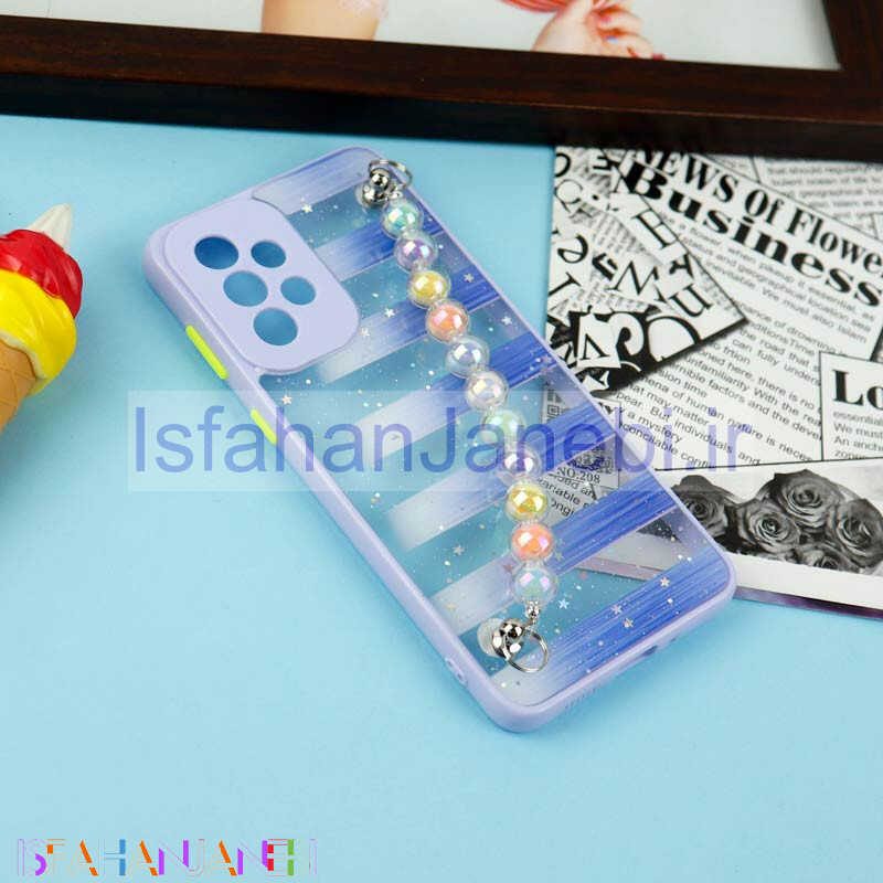 اصفهان جانبی-قاب فانتزی بند مرواریدی محافظ لنزدار Samsung Galaxy A33 5G