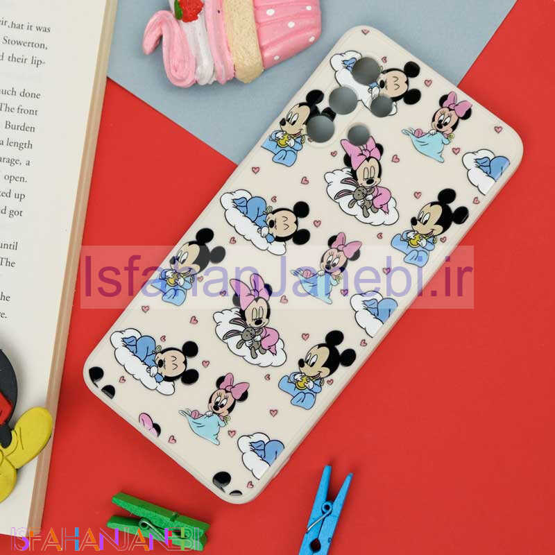 اصفهان جانبی-قاب سیلیکونی سفید محافظ لنزدار طرح میکی موس 3 سامسونگ Samsung Galaxy A32 4G