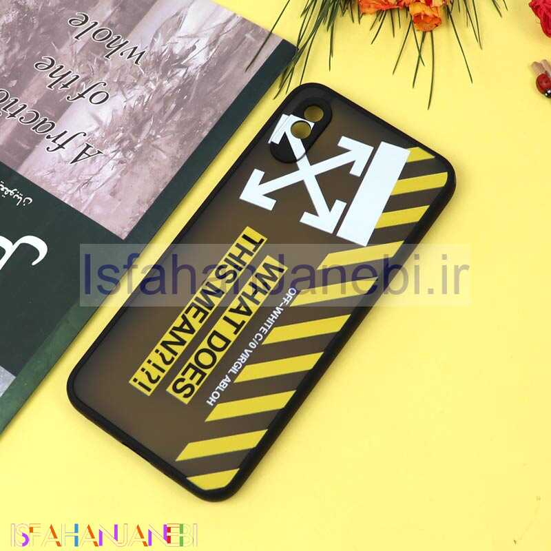 اصفهان جانبی-قاب PC مات محافظ لنزدار طرحدار Off White شیائومی Redmi 9A