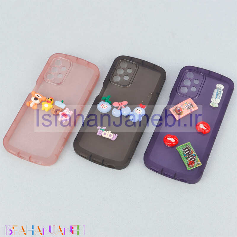 اصفهان جانبی-قاب متال ژله ای عروسک برجسته محافظ لنزدار Samsung Galaxy A13 4G