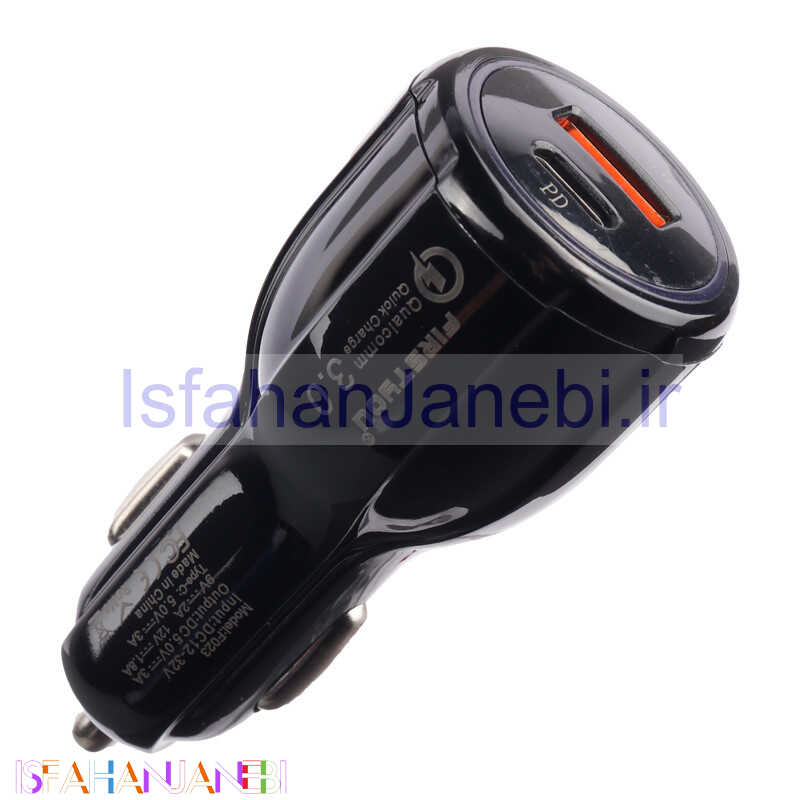 اصفهان جانبی-شارژر فندکی فست شارژ Firstyou F023 QC3.0 PD 3A 22W