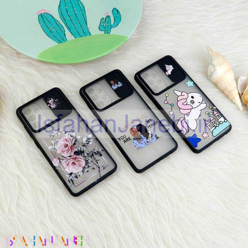 اصفهان جانبی-قاب محافظ لنز دار کشویی طرحدار دخترانه Samsung A52 / A52s سری B