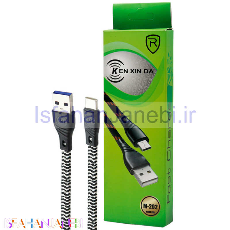 اصفهان جانبی-کابل کوتاه میکرو یو اس بی فست شارژ Kenxinda M-202 2.4A 30cm