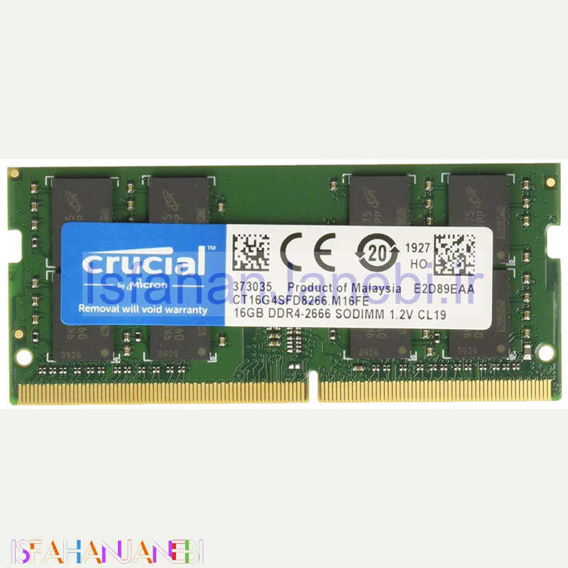 اصفهان جانبی-رم لپ تاپ کورشیال Crucial DDR4 16GB 2666MHz CL19