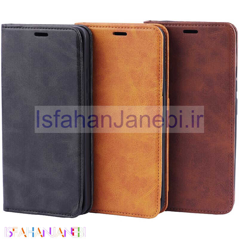 اصفهان جانبی-کیف چرمی Santa Barbara محافظ لنزدار Xiaomi Redmi 12C