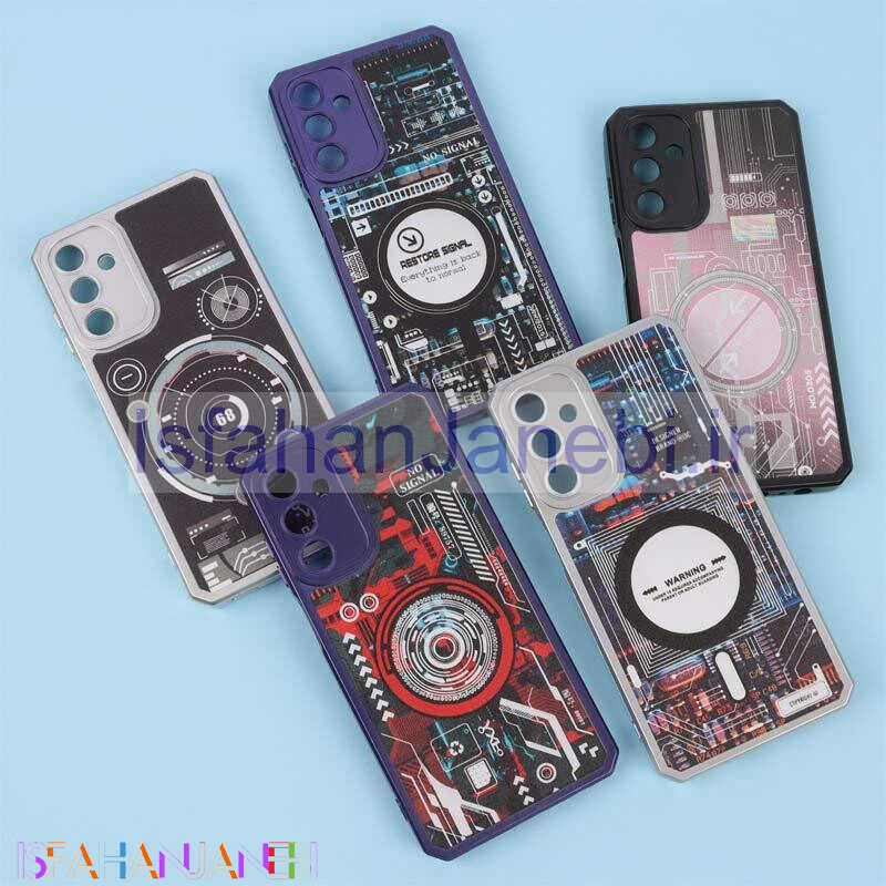 اصفهان جانبی-قاب ژله ای طرح دار مگ سیف محافظ لنزدار Samsung Galaxy A15