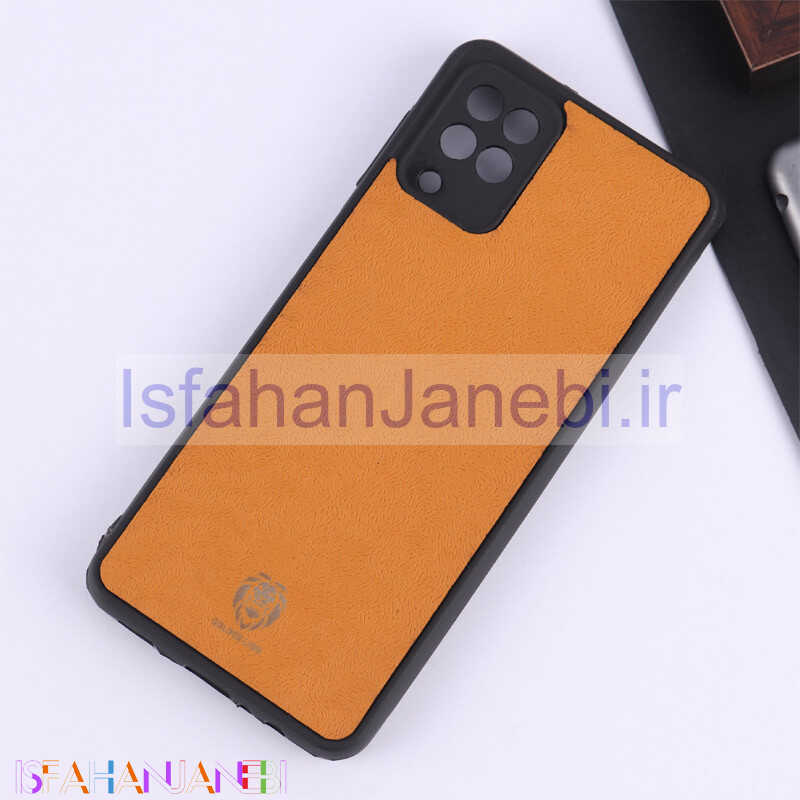اصفهان جانبی-قاب چرمی Golden Lion سامسونگ Galaxy A12 / M12 محافظ لنزدار