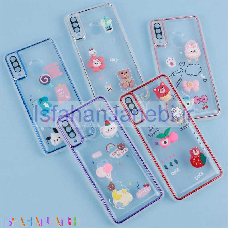اصفهان جانبی-قاب شفاف عروسک برجسته محافظ لنزدار Samsung Galaxy A20s