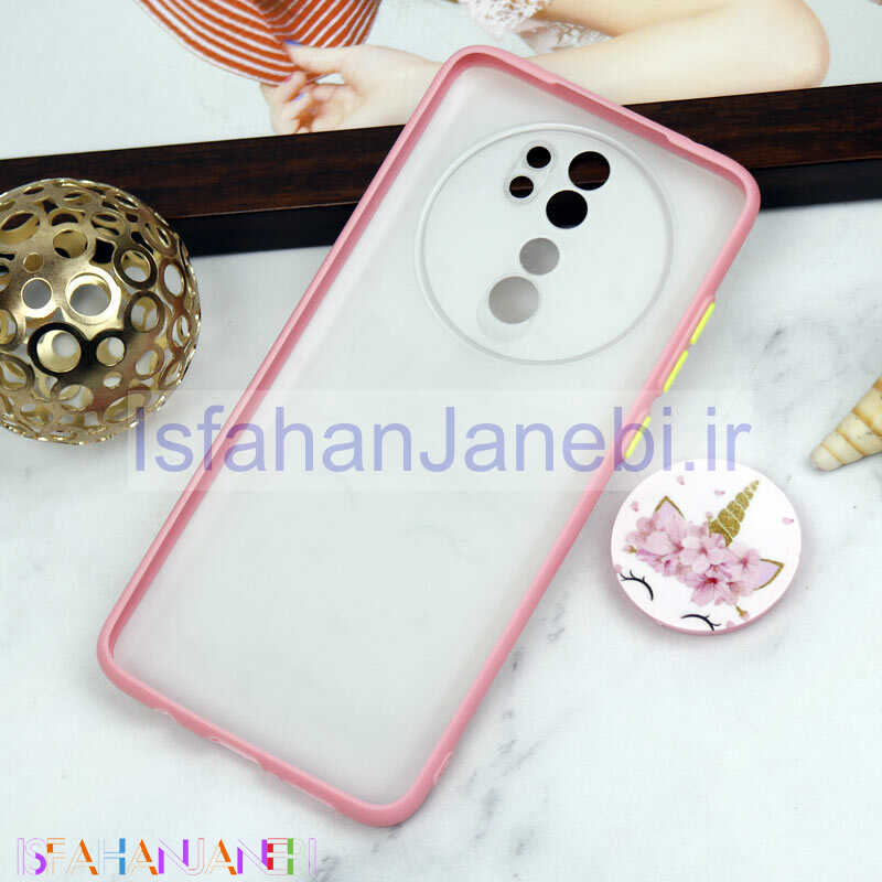 اصفهان جانبی-قاب PC محافظ لنز دار طرح یونیکورن + پاپ سوکت Xiaomi Redmi Note 8 Pro