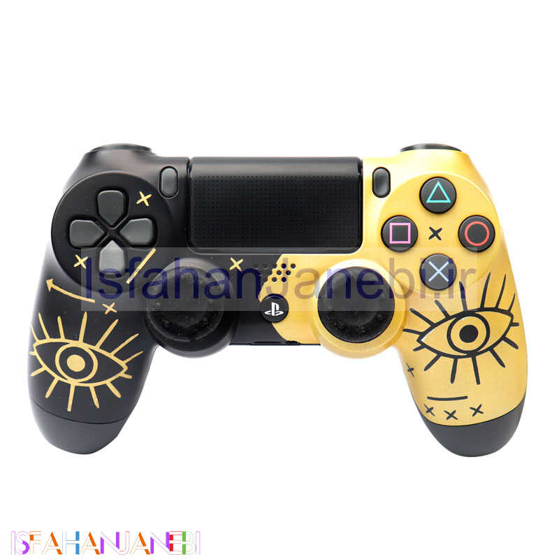 اصفهان جانبی-دسته بازی بی سیم SONY PlayStation 4 DualShock 4 High Copy طرح Eye طلایی کد 1