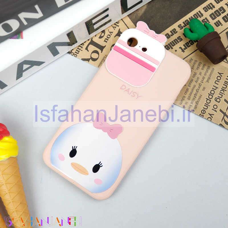 اصفهان جانبی-قاب سیلیکونی عروسکی محافظ لنزدار طرح Daisy آیفون iPhone 7/8