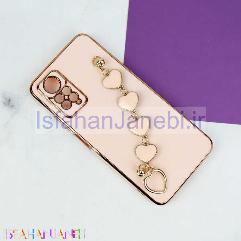 اصفهان جانبی-قاب My Case محافظ لنزدار + بند آویز Xiaomi Redmi Note 11 Pro صورتی