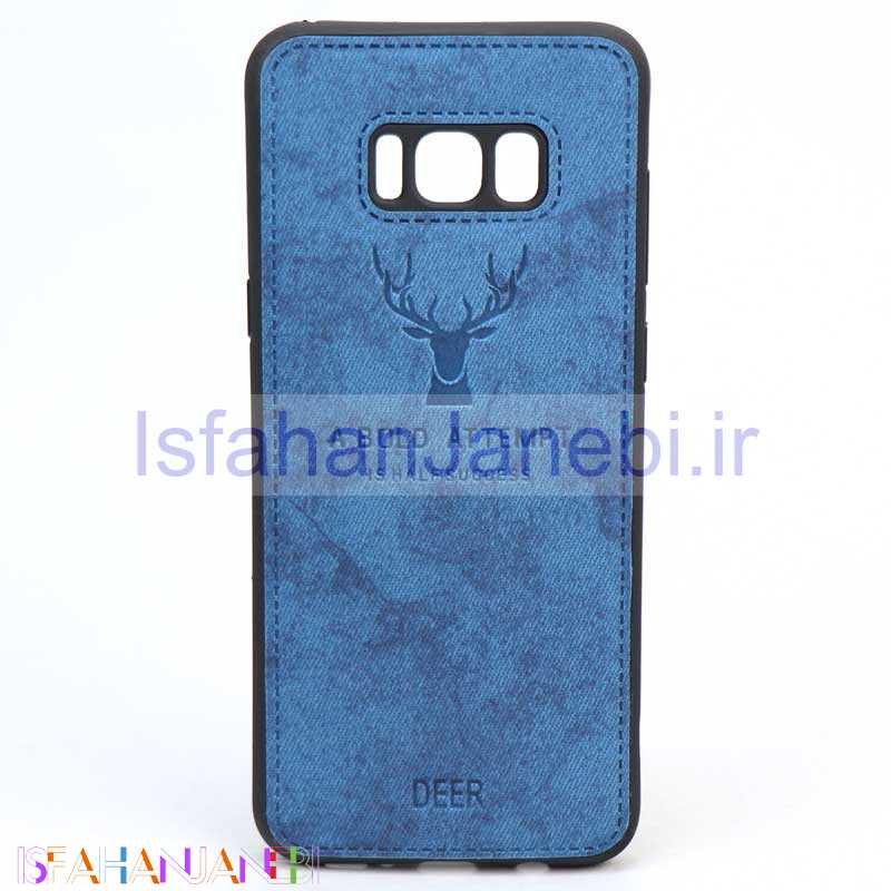اصفهان جانبی-قاب چرمی طرح گوزن Samsung S8 Plus آبی