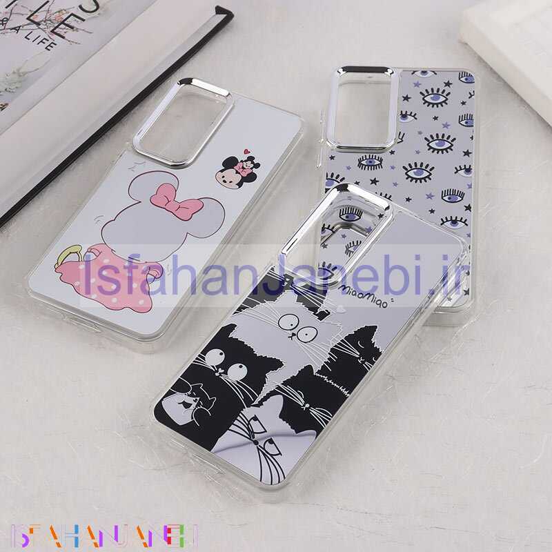 اصفهان جانبی-قاب آینه ای سامسونگ Galaxy A55 طرح دار دور محافظ متال