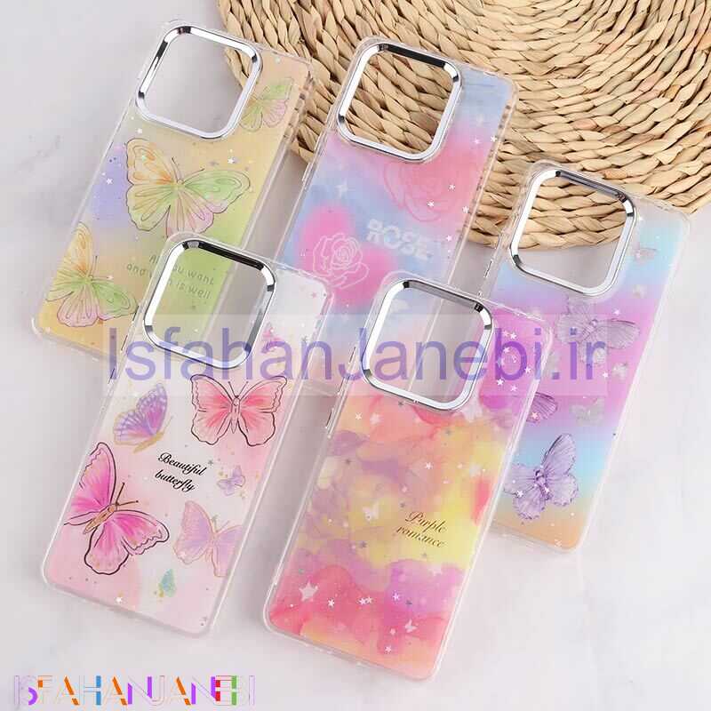 اصفهان جانبی-قاب رزینی شیائومی Redmi Note 13 4G طرح دار دور محافظ متال