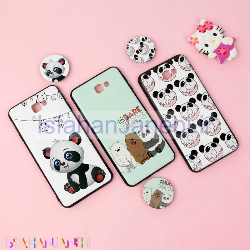 اصفهان جانبی-قاب فانتزی برجسته + پاپ سوکت طرح پاندا سامسونگ J7 Prime سری D