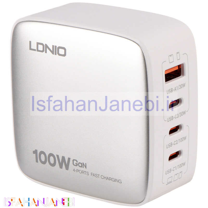 اصفهان جانبی-شارژر دیواری 100 وات الدینو Q408 QC4.0 PD 5A + کابل تبدیل تایپ سی