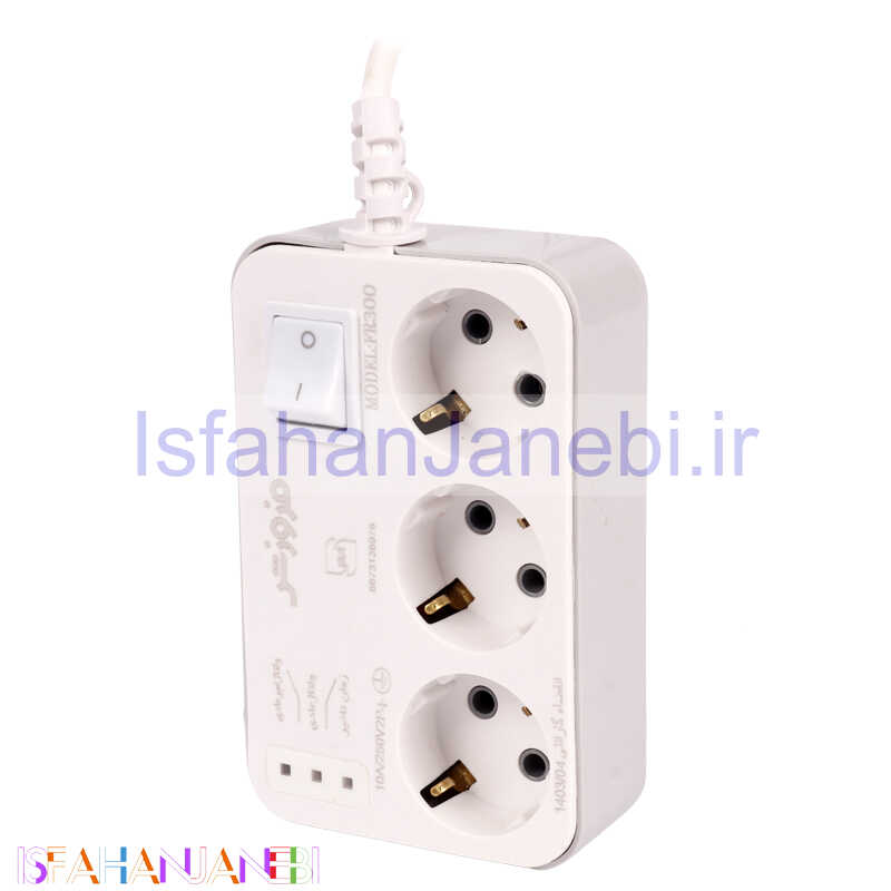 اصفهان جانبی-محافظ برق یخچال و فریزر 3 خانه ارت دار فروزش FR300 با کابل 1٫8 متری