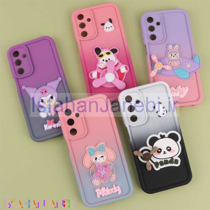 اصفهان جانبی-قاب سیلیکونی سامسونگ Galaxy A25 اسپینردار محافظ لنزدار دورنگ