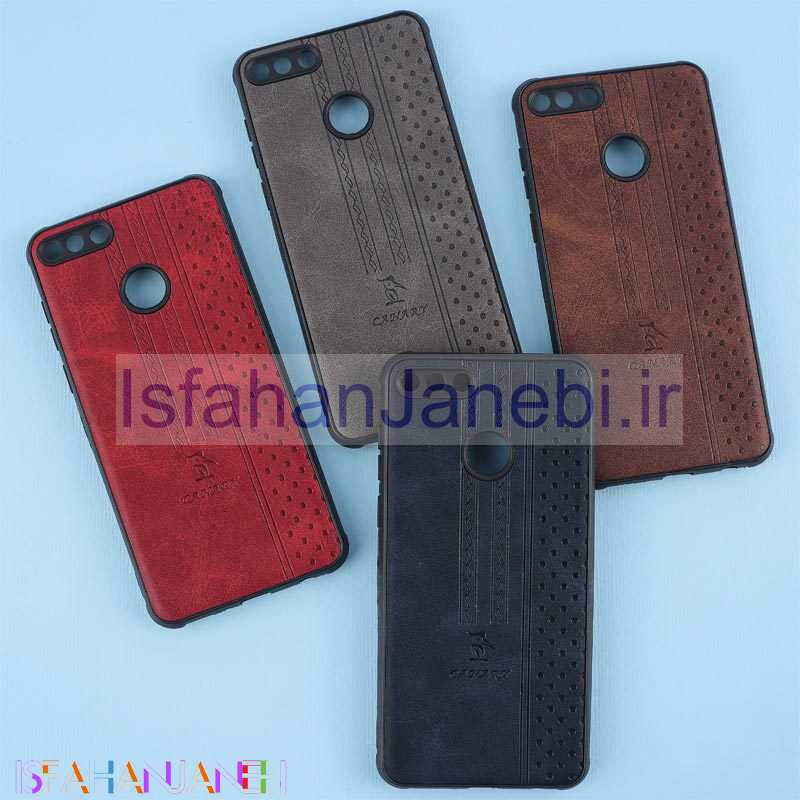 اصفهان جانبی-قاب چرمی Canary هواوی Y9 2018 محافظ لنزدار