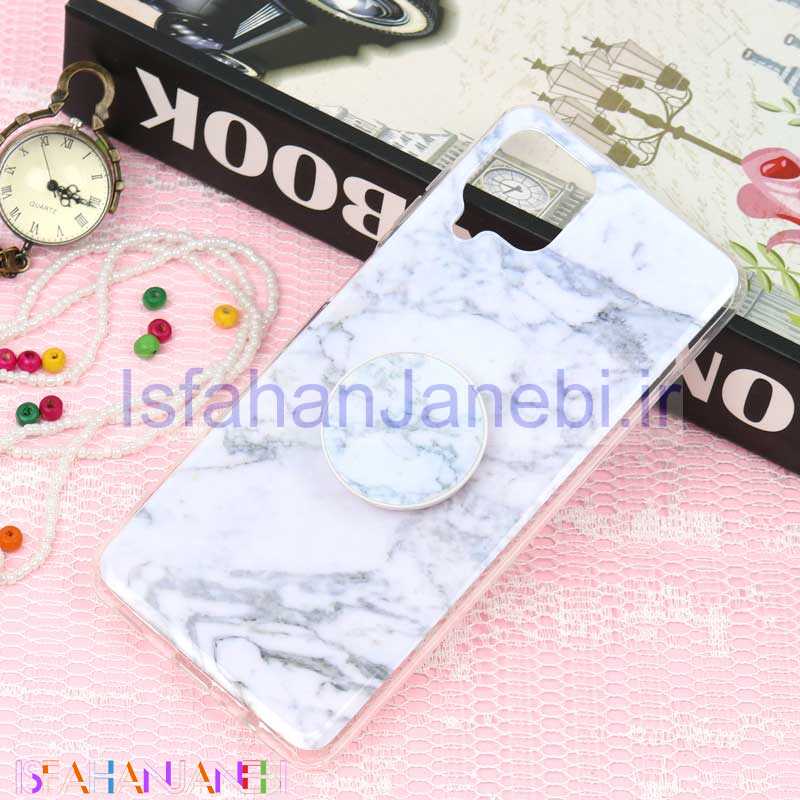 اصفهان جانبی-قاب سوپر IMD دور شفاف پاپ سوکت دار Samsung A12 سنگی