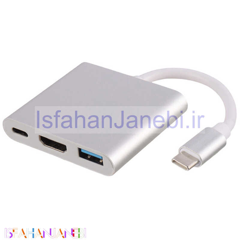اصفهان جانبی-تبدیل Type-C To HDMI/USB3.0/Type-C PD