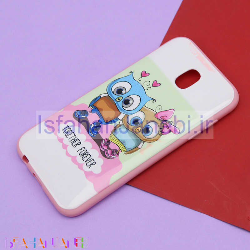 اصفهان جانبی-قاب فانتزی برجسته صورتی طرح کارتونی سامسونگ J3 2017