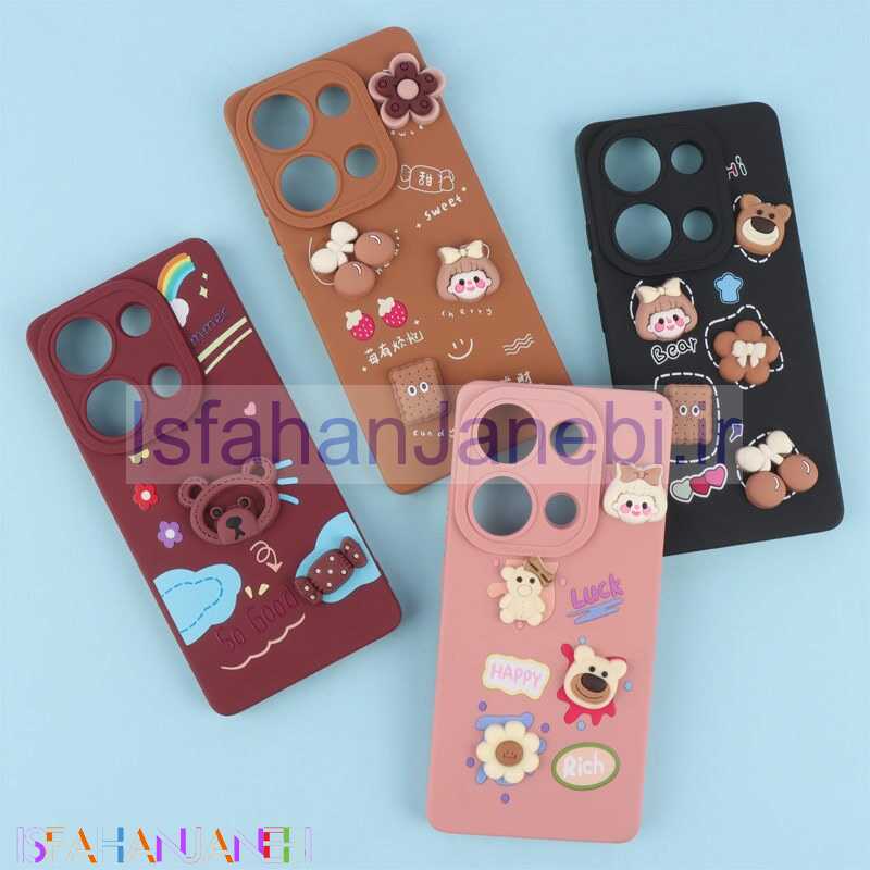 اصفهان جانبی-قاب فانتزی عروسکی Pro Camera محافظ لنزدار Xiaomi Redmi Note 13 Pro 4G