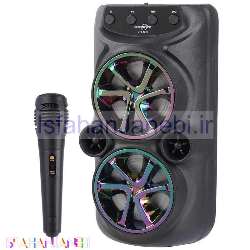 اصفهان جانبی-اسپیکر بلوتوثی رم و فلش خور Greatnice GTS-1773 + میکروفون