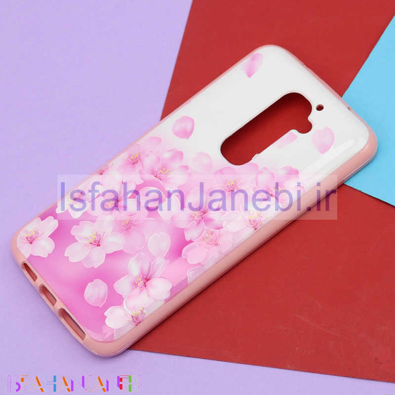 اصفهان جانبی-قاب فانتزی برجسته صورتی طرح گل LG G2