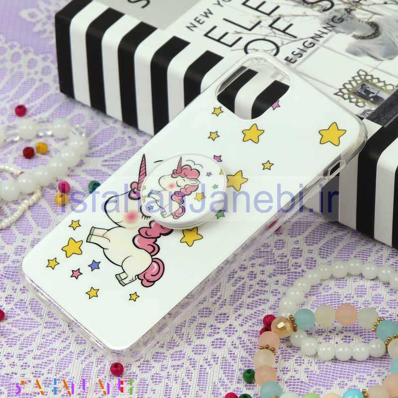 اصفهان جانبی-قاب سوپر IMD دور شفاف پاپ سوکت دار iPhone 11 Pro Max یونیکورن