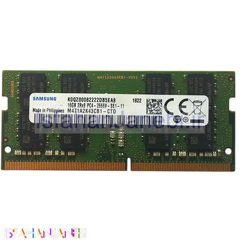 اصفهان جانبی-رم لپ تاپ سامسونگ Samsung DDR4 16GB 2666MHz CL19