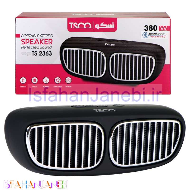 اصفهان جانبی-اسپیکر بلوتوثی رم و فلش خور TSCO TS 2363 مشکی