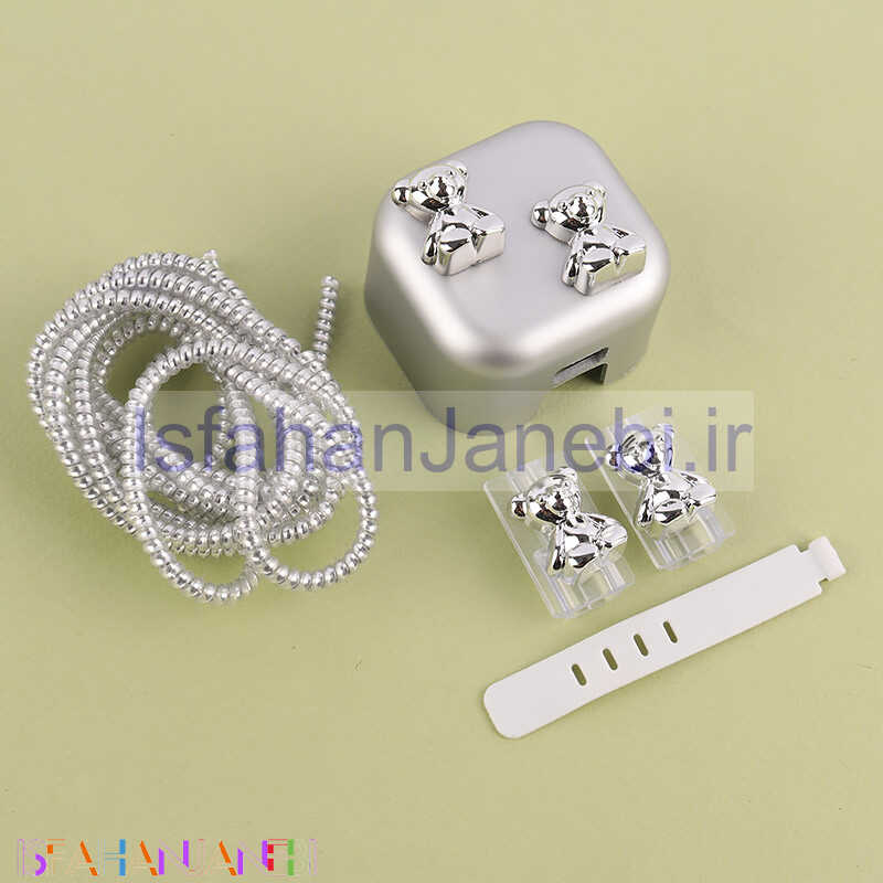 اصفهان جانبی-ست محافظ کابل و کلگی شارژر آیفون طرحدار براق