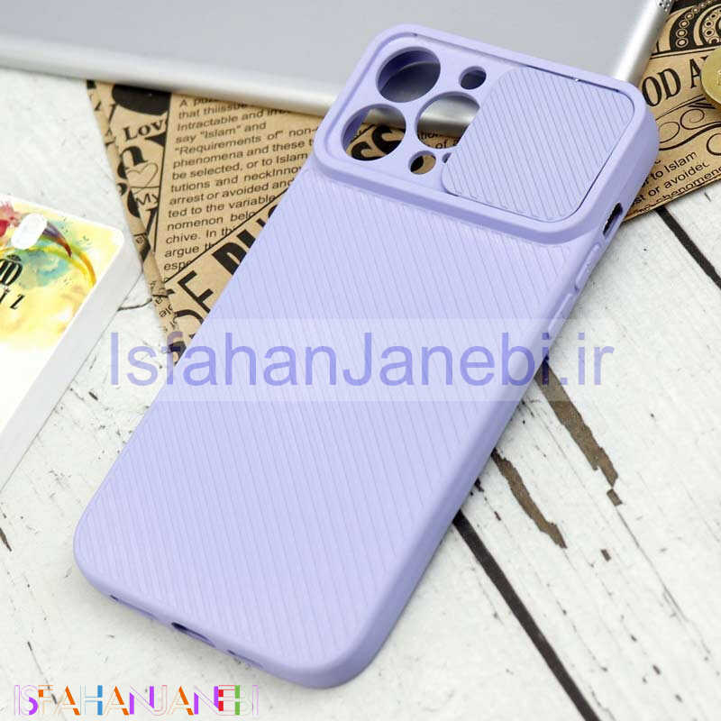 اصفهان جانبی-قاب سیلیکونی کبریتی محافظ لنزدار کشویی iPhone 13 Pro Max