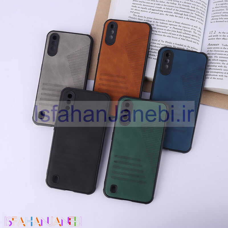 اصفهان جانبی-قاب چرمی Pro Camera سامسونگ Galaxy A01 محافظ لنزدار