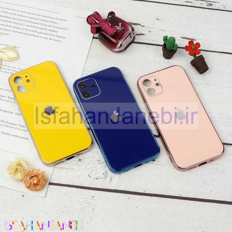 اصفهان جانبی-قاب محافظ لنزدار My Case پشت گلسی iPhone 12 رنگی