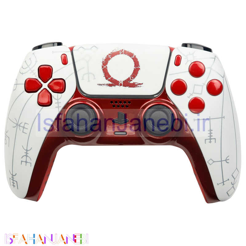 اصفهان جانبی-دسته بی سیم اورجینال SONY PlayStation 5 DualSense Costume Edition طرح God of war red logo