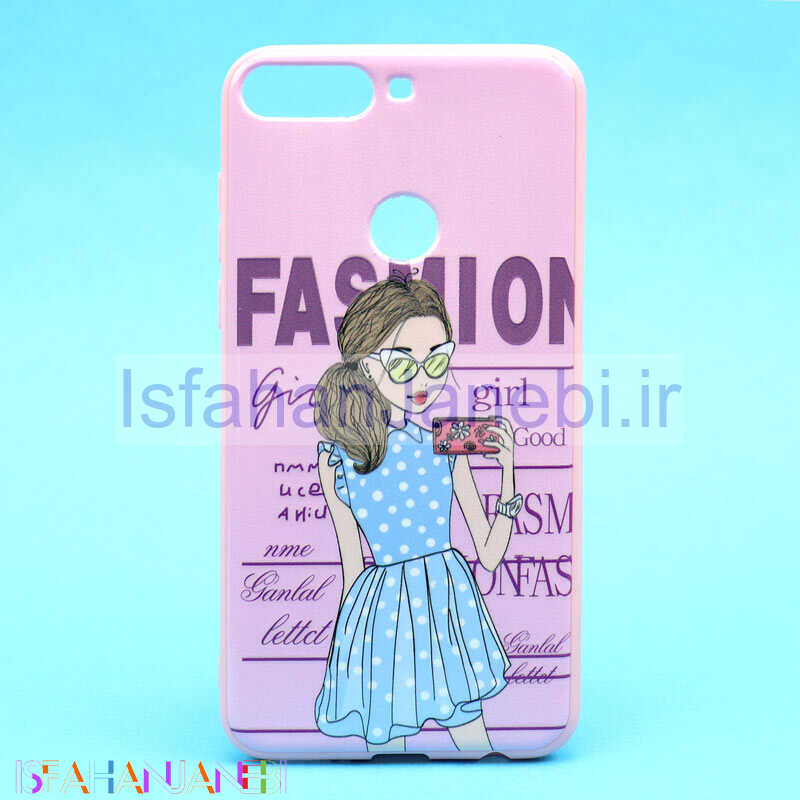 اصفهان جانبی-قاب فانتزی برجسته صورتی طرح دختر هواوی Y7 Prime 2018