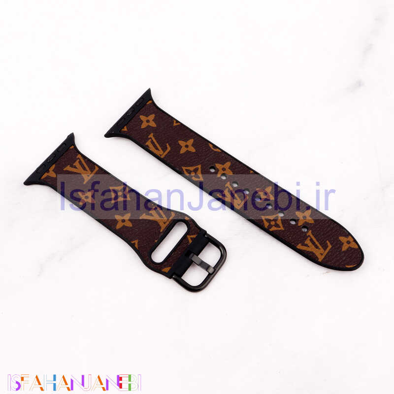 اصفهان جانبی-بند چرمی Watch Band اپل واچ 42/44mm طرح LV کوچک