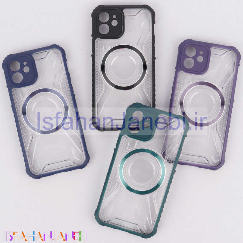 اصفهان جانبی-قاب شفاف طرح دار MagSafe محافظ لنزدار iPhone 12