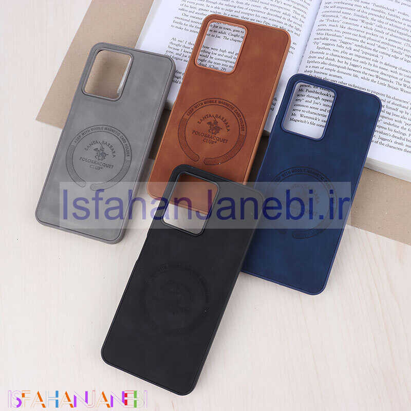 اصفهان جانبی-قاب چرمی Polo & Racquet Club شیائومی Redmi Note 12 4G طرح مگ سیف