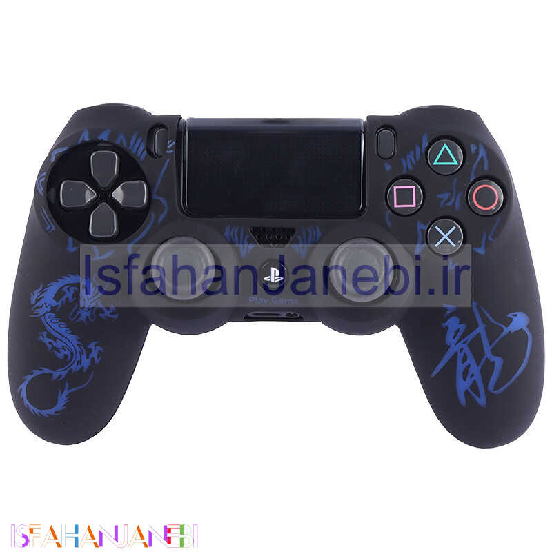 اصفهان جانبی-روکش دسته بازی PS4 طرح اژدها زمینه مشکی آبی