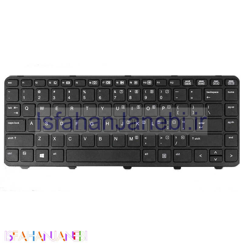 اصفهان جانبی-کیبورد لپ تاپ اچ پی HP ProBook 640 G1 / 645 G1 با فریم مشکی