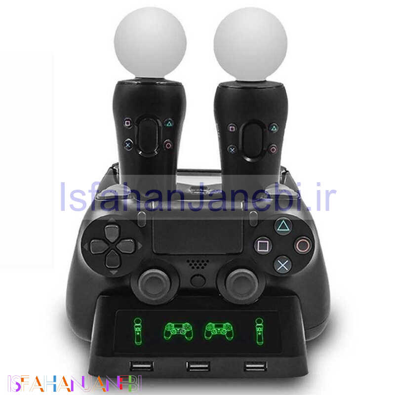 اصفهان جانبی-پایه شارژ دسته و کنترلر موو پلی استیشن iplay s207 4